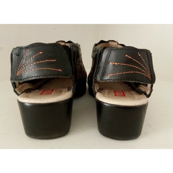 Pikolinos Romano Black Green Floral Cutout Slip-On Shoes Size EU 36 US 5.5 6 - Picture 6 of 9